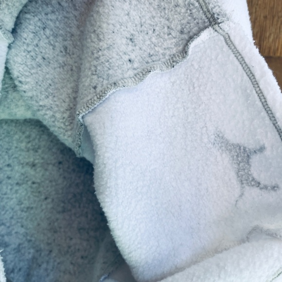 PINK Victoria’s Secret  GRAY & WHITE HOODED CROPPED SWEATSHIRT  Size XS - Picture 8 of 12